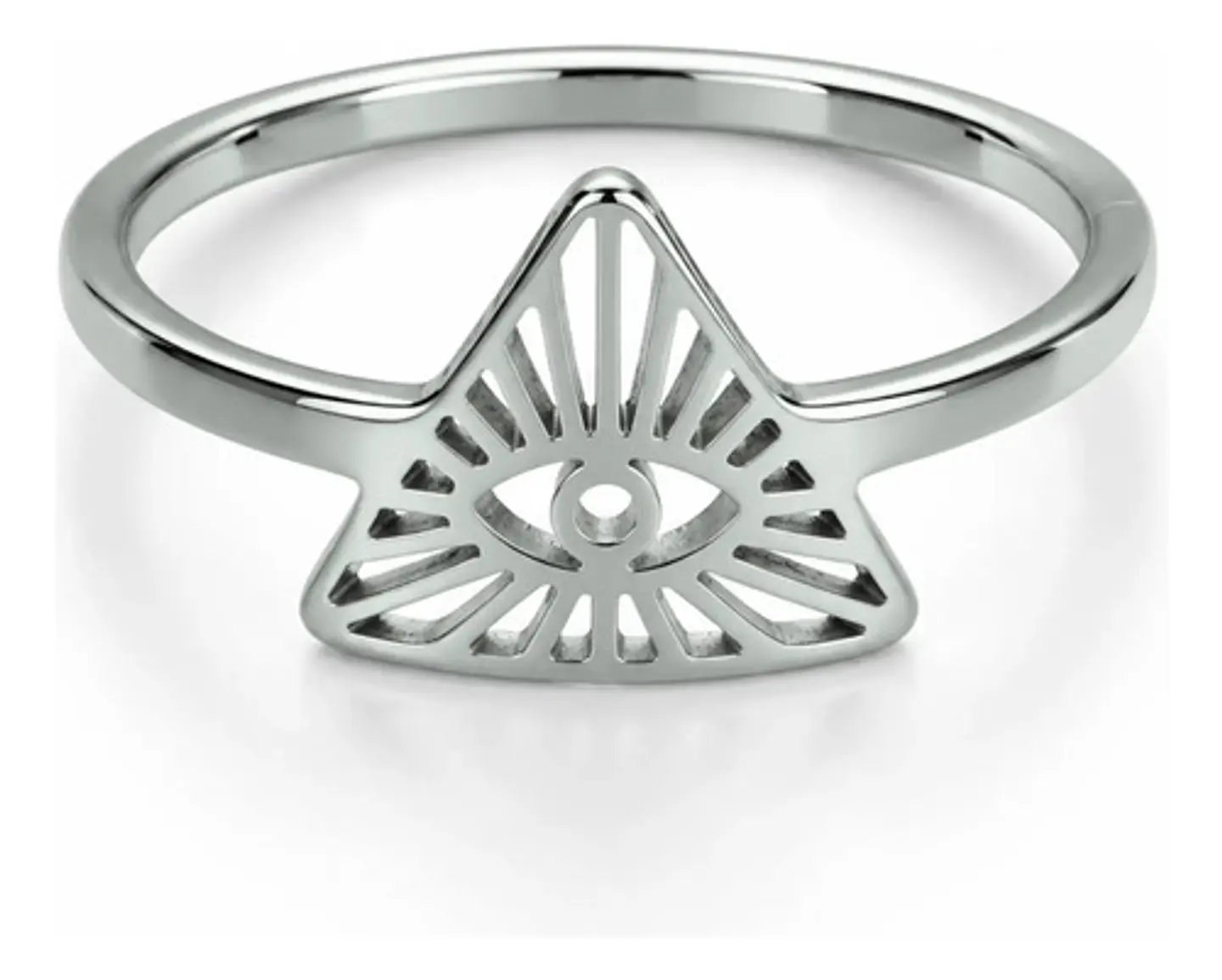 Anillo De Acero Para Mujeres Argolla Ojo De La Providencia 11