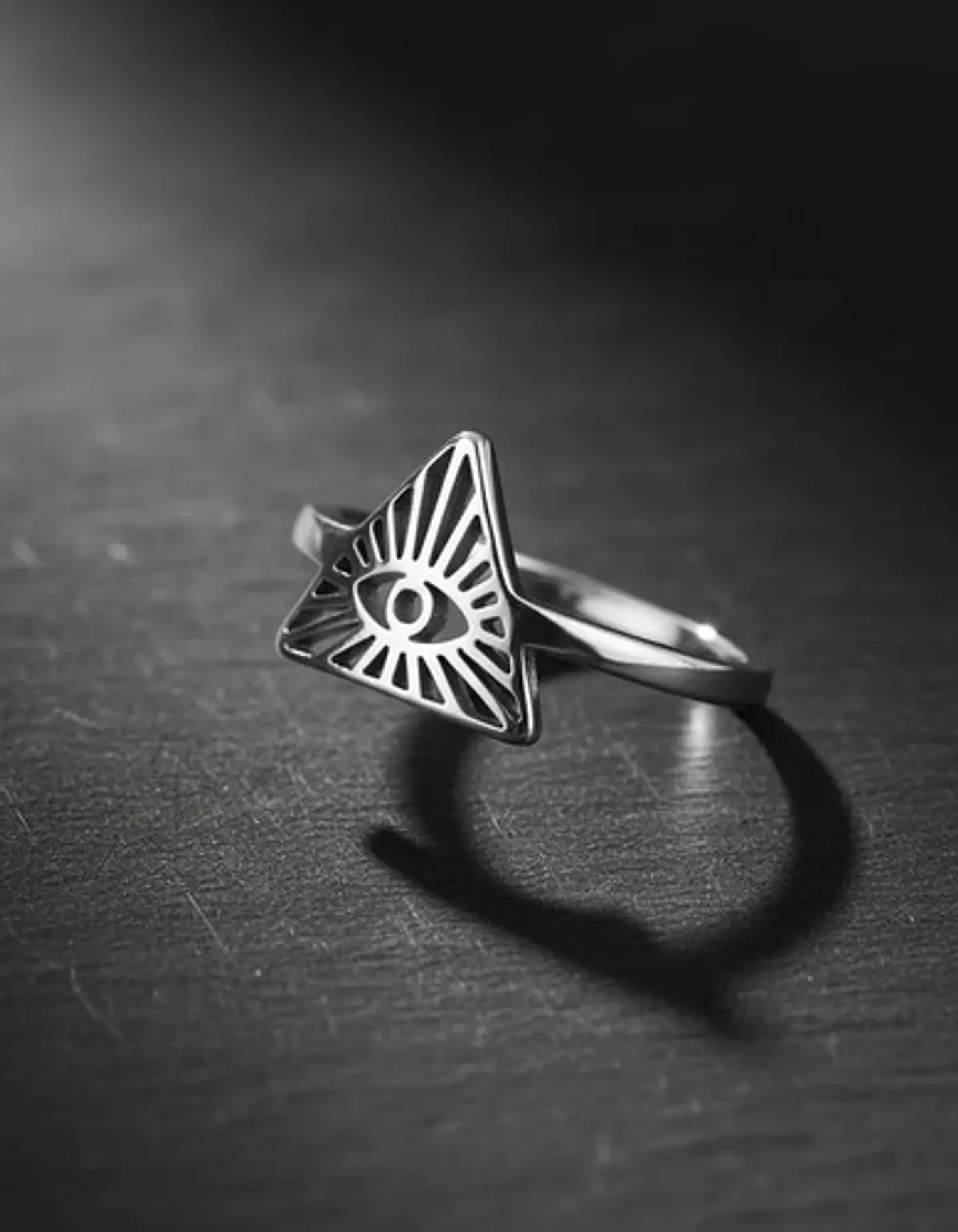 Anillo De Acero Para Mujeres Argolla Ojo De La Providencia 17