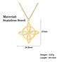 Collar Para Mujer Dije Nudo Bruja Celta De Acero Color Oro - Miniatura 2