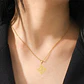 Collar Para Mujer Dije Nudo Bruja Celta De Acero Color Oro - Miniatura 3