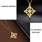 Collar Para Mujer Dije Nudo Bruja Celta De Acero Color Oro - Miniatura 4