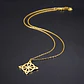 Collar Para Mujer Dije Nudo Bruja Celta De Acero Color Oro - Miniatura 5