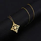 Collar Para Mujer Dije Nudo Bruja Celta De Acero Color Oro - Miniatura 8