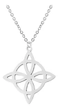 Collar Para Mujer Dije Nudo Bruja Celta De Acero Color Oro - Miniatura 9