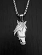 Collar De Acero Para Hombre Y Mujer Con Dije Cabeza Caballo - Miniatura 18
