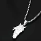 Collar De Acero Para Hombre Y Mujer Con Dije Cabeza Caballo - Miniatura 19