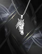 Collar De Acero Para Hombre Y Mujer Con Dije Cabeza Caballo - Miniatura 20