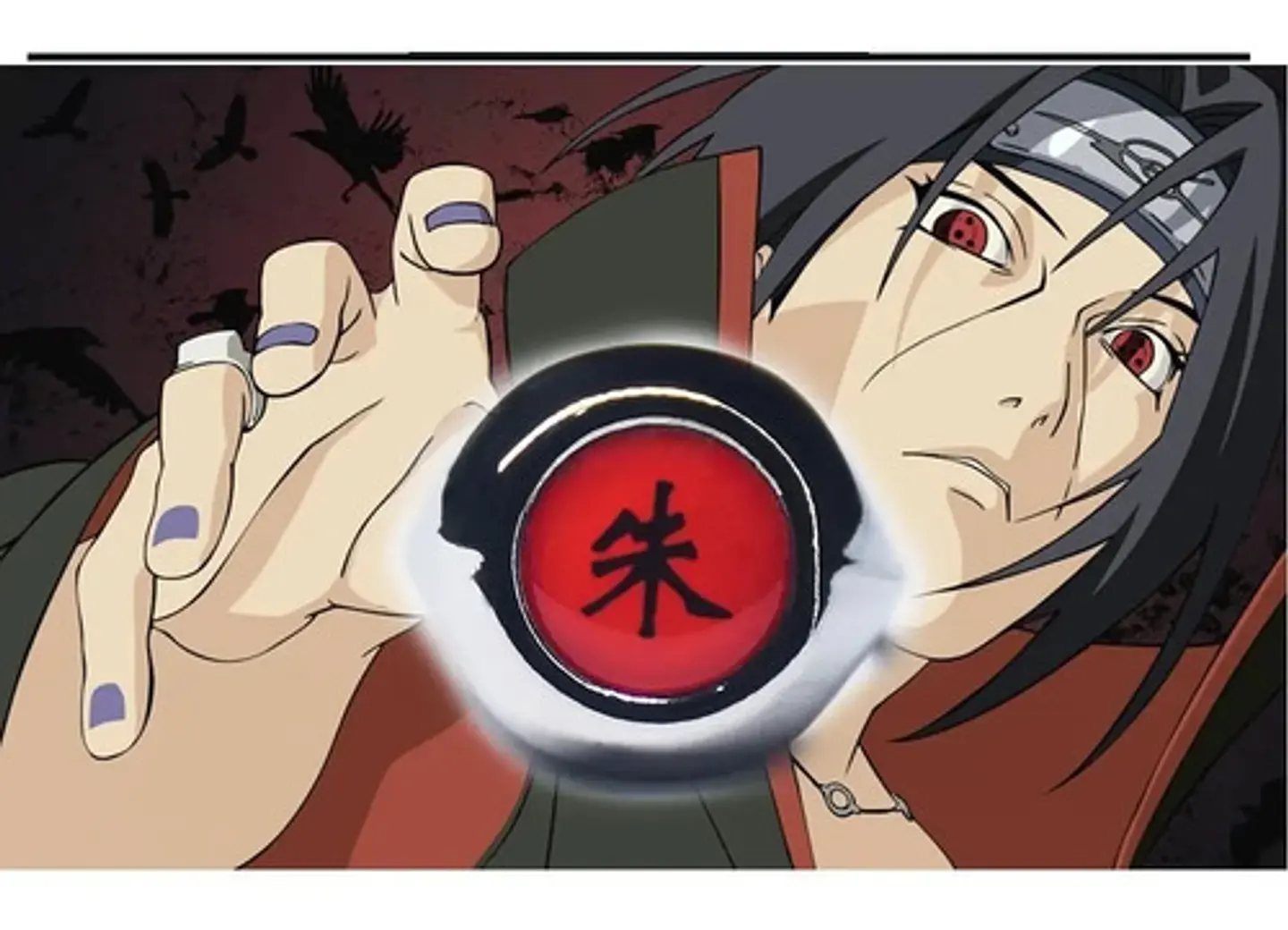 Anillo Para Hombre Mujer Anime Otaku Akatsuki Itachi Naruto 5