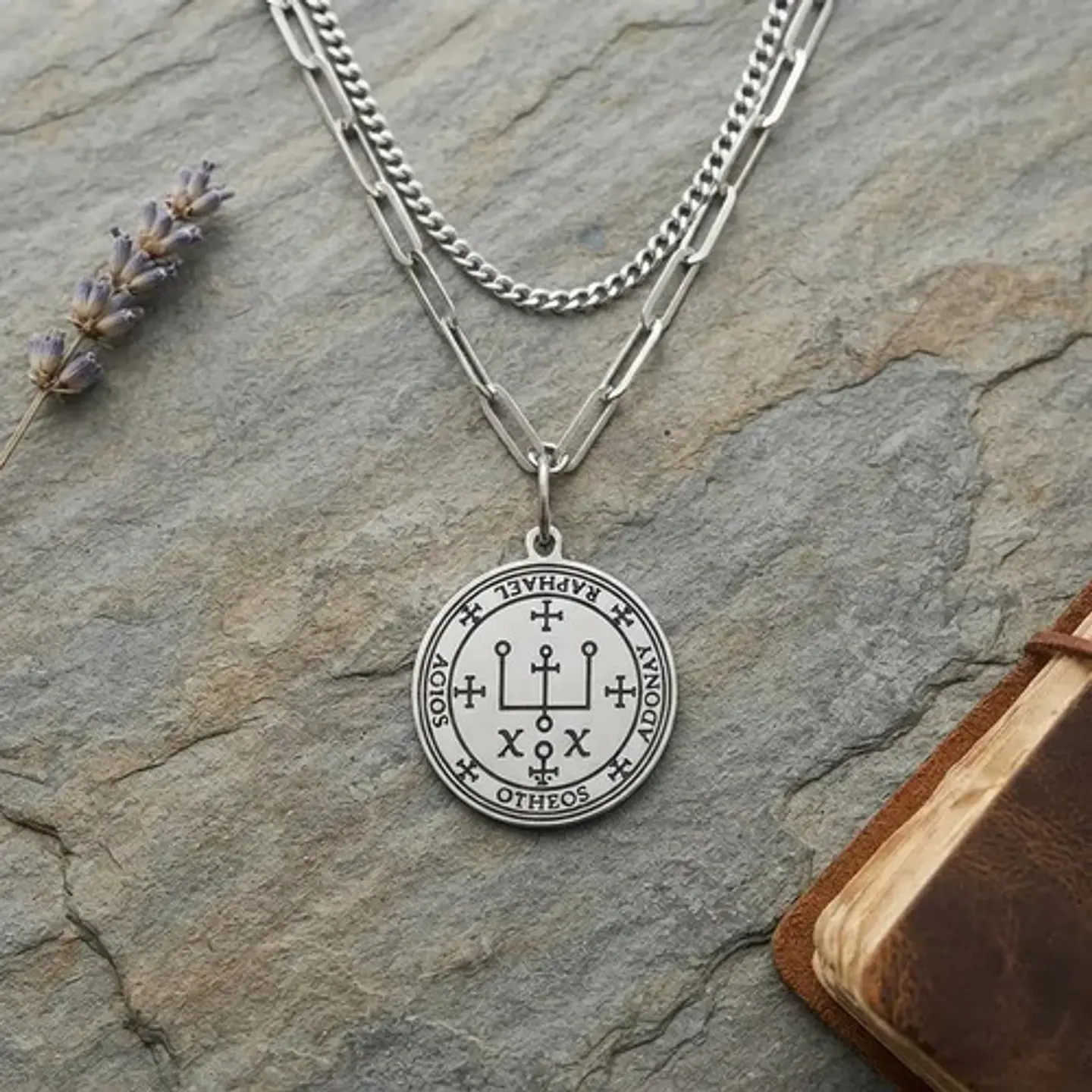 Collar Para Mujeres Dije Dorado Arcángel Rafael Amuleto 20