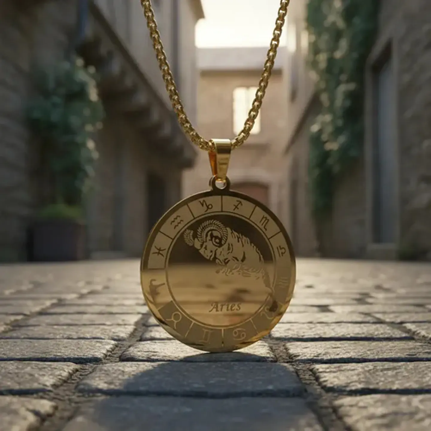 Collar De Acero Para Hombre Y Mujer Dije Signos Zodiacales 22