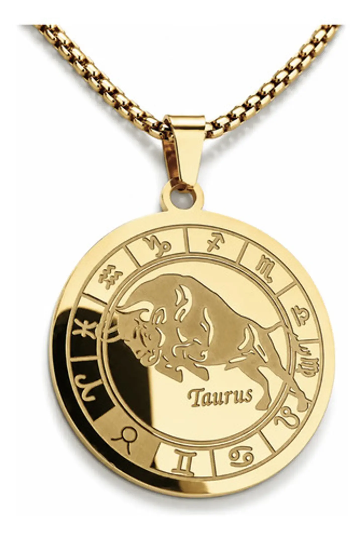 Collar De Acero Para Hombre Y Mujer Dije Signos Zodiacales 31