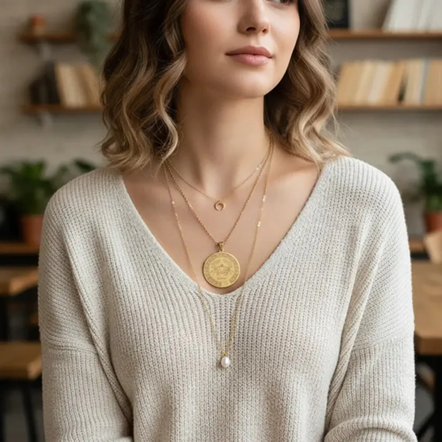 Collar De Acero Para Hombre Y Mujer Dije Signos Zodiacales 43