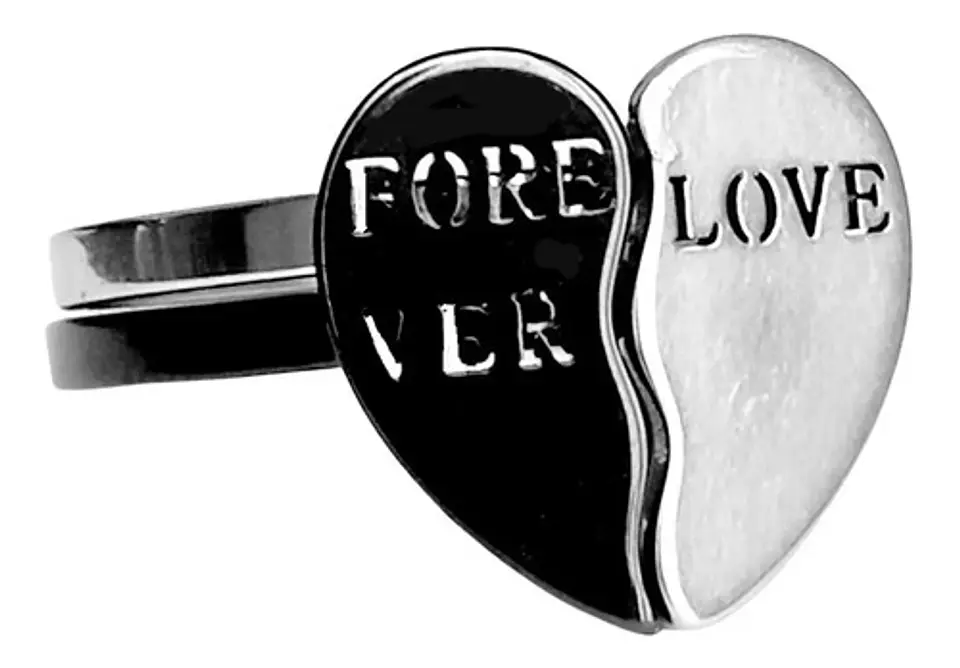Anillo Para Pareja Novios Forma De Corazon Para Hombre Mujer 2