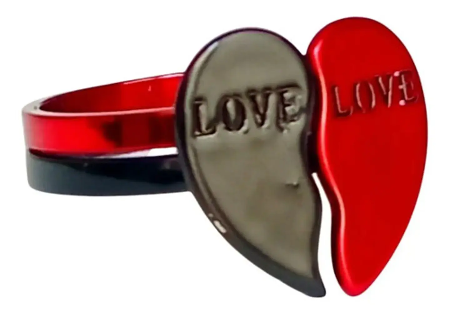 Anillo Para Pareja Novios Forma De Corazon Para Hombre Mujer 7