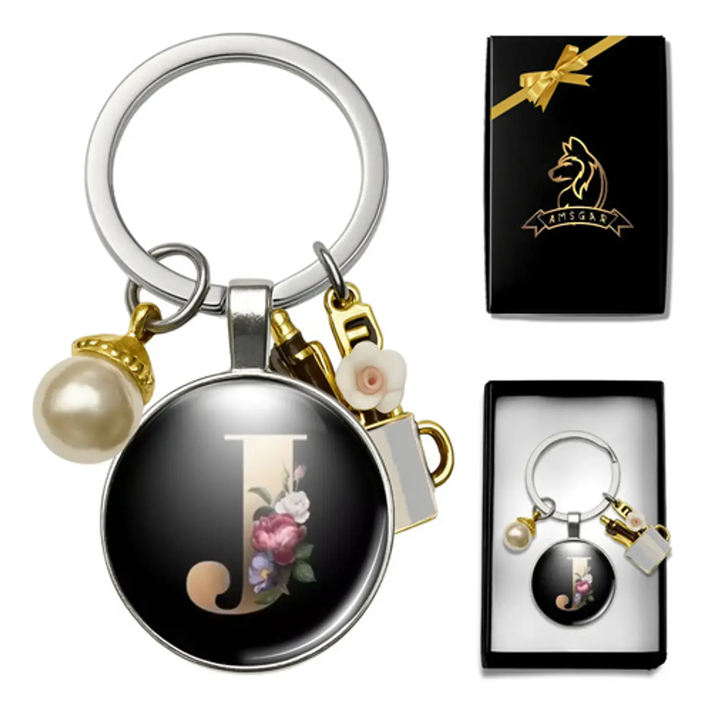 Llavero Iniciales Color Plata Para Profesor Hombre Y Mujer 34
