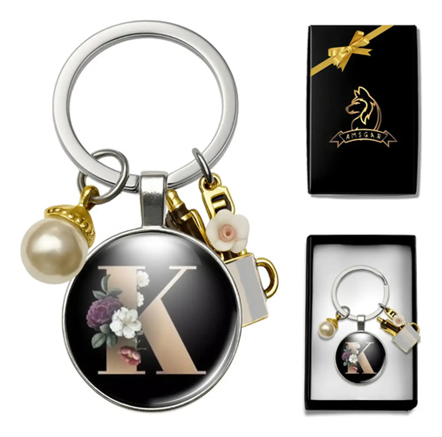 Llavero Iniciales Color Plata Para Profesor Hombre Y Mujer 38