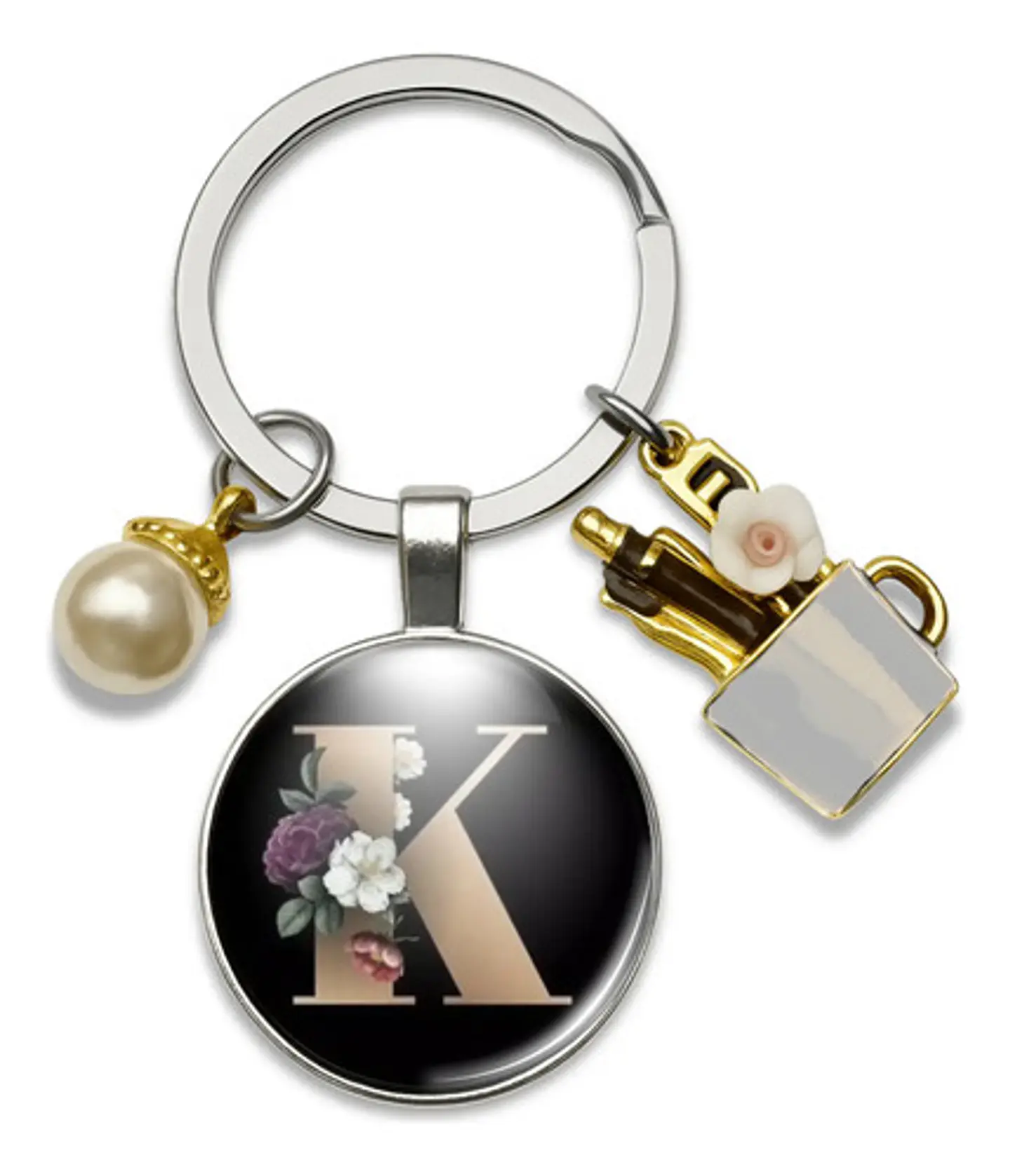 Llavero Iniciales Color Plata Para Profesor Hombre Y Mujer 41