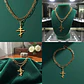 Collar Doble De Acero Para Hombre Y Mujer Dije Cruz Ortodoxa - Miniatura 20