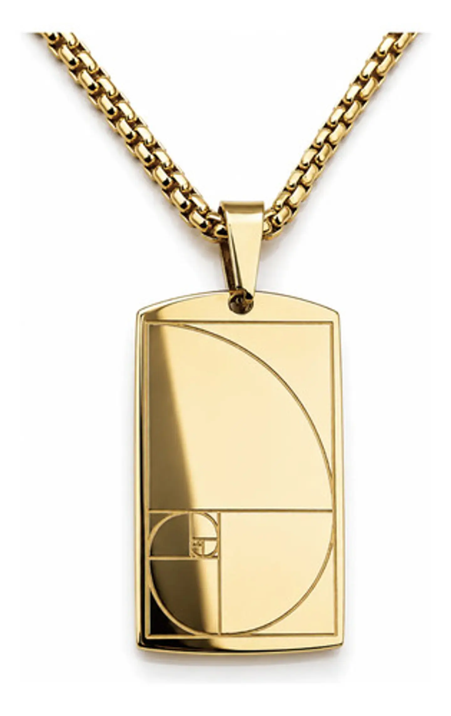 Collar De Acero Para Hombres Y Mujeres Dije Placa Fibonacci 2