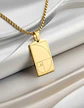 Collar De Acero Para Hombres Y Mujeres Dije Placa Fibonacci - Miniatura 3