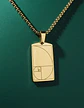 Collar De Acero Para Hombres Y Mujeres Dije Placa Fibonacci - Miniatura 5