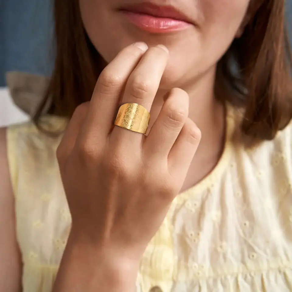 Anillo Acero Color Oro Amuleto Sello Arcángeles Hombre Mujer 4