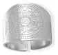 Anillo Acero Color Oro Amuleto Sello Arcángeles Hombre Mujer - Miniatura 9