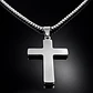 Collar Para Hombre Mujer Y Dije Cruz Jesus Acero Color Plata - Miniatura 17