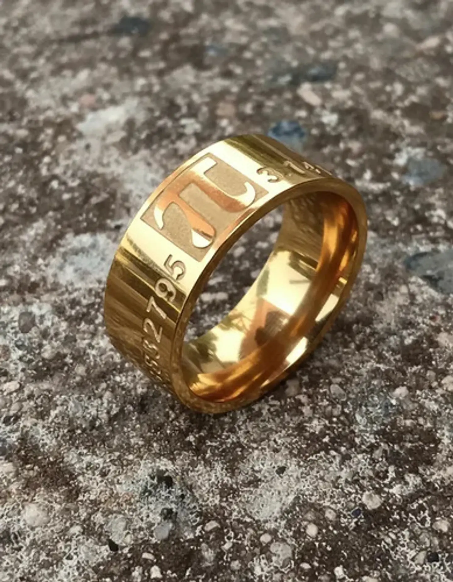 Anillo De Acero Para Hombre Y Mujer Grabado Pi Matemáticas 7