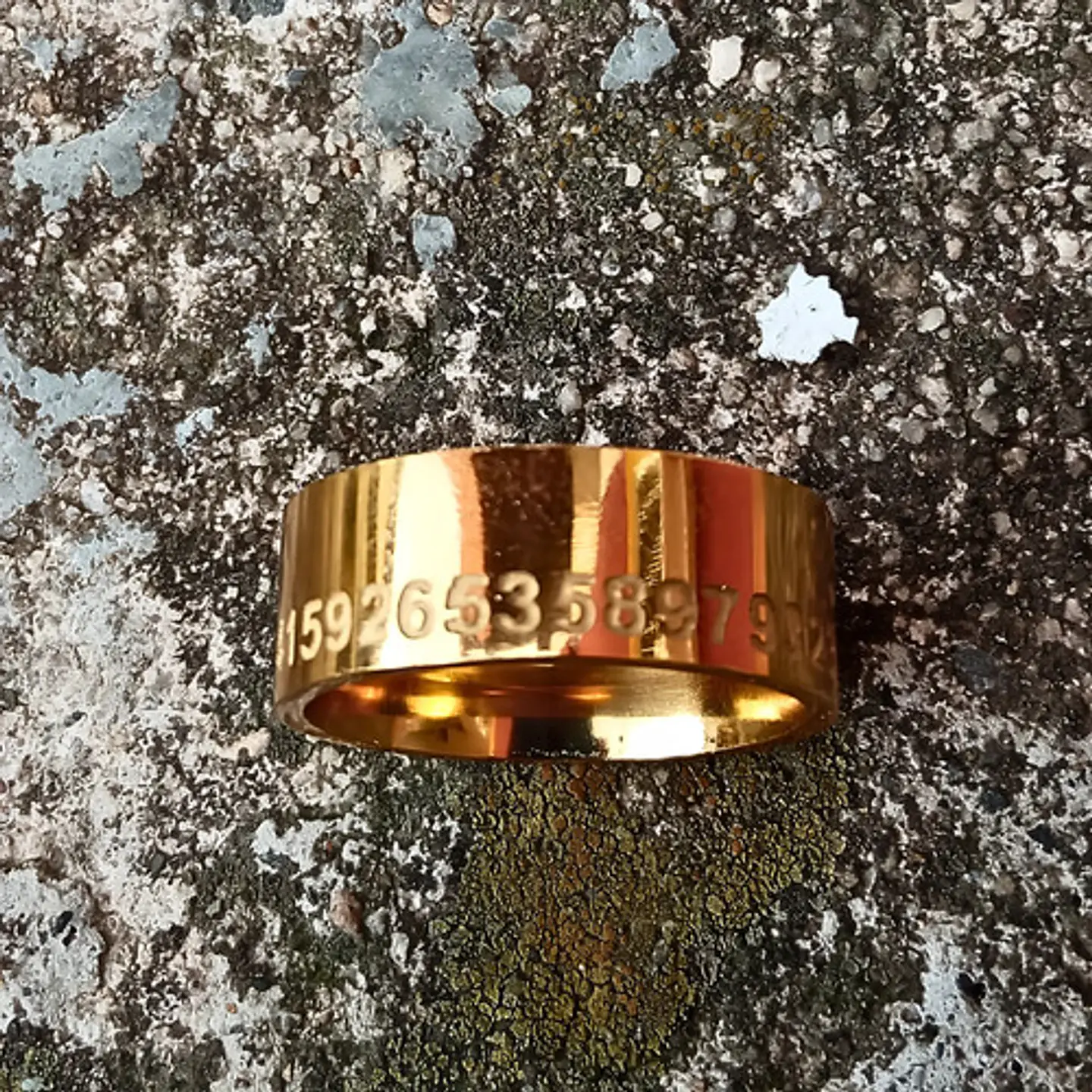 Anillo De Acero Para Hombre Y Mujer Grabado Pi Matemáticas 9