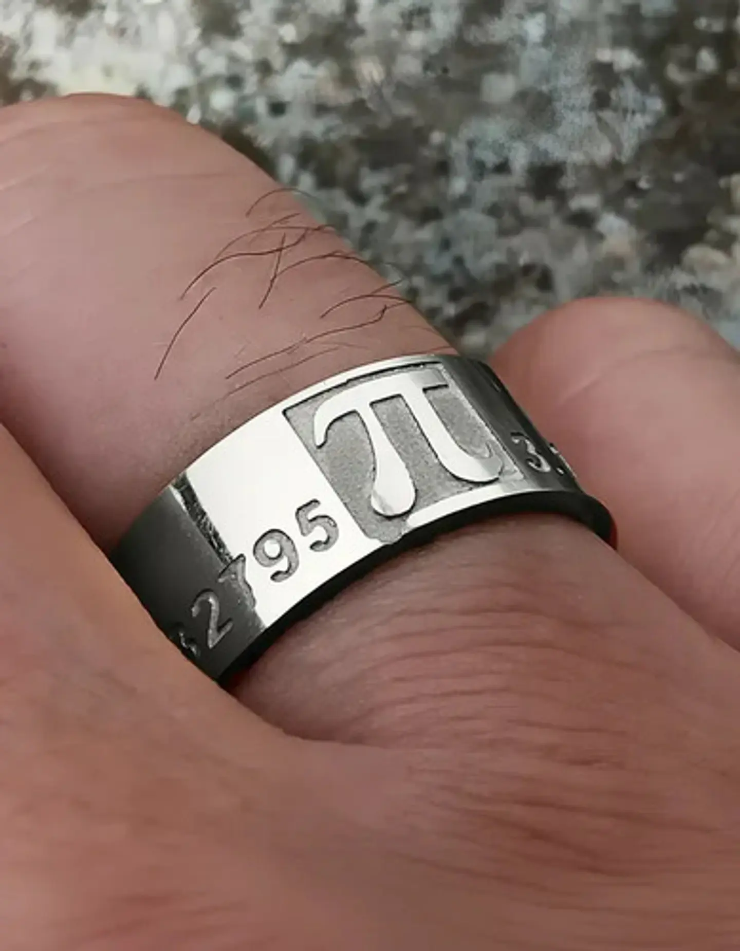 Anillo De Acero Para Hombre Y Mujer Grabado Pi Matemáticas 17