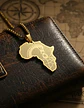 Collar De Acero Para Hombre Y Mujer Dije Continente Africa - Miniatura 4