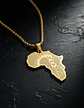 Collar De Acero Para Hombre Y Mujer Dije Continente Africa - Miniatura 7