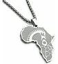 Collar De Acero Para Hombre Y Mujer Dije Continente Africa - Miniatura 11