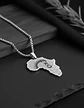 Collar De Acero Para Hombre Y Mujer Dije Continente Africa - Miniatura 14