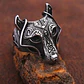 Anillo Lobo Nórdico Thor Vikingo Acero Inoxidable 316 Hombre - Miniatura 8
