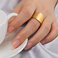 Anillo Acero Color Oro Solomon Cabala Talismán Hombre Mujer - Miniatura 10