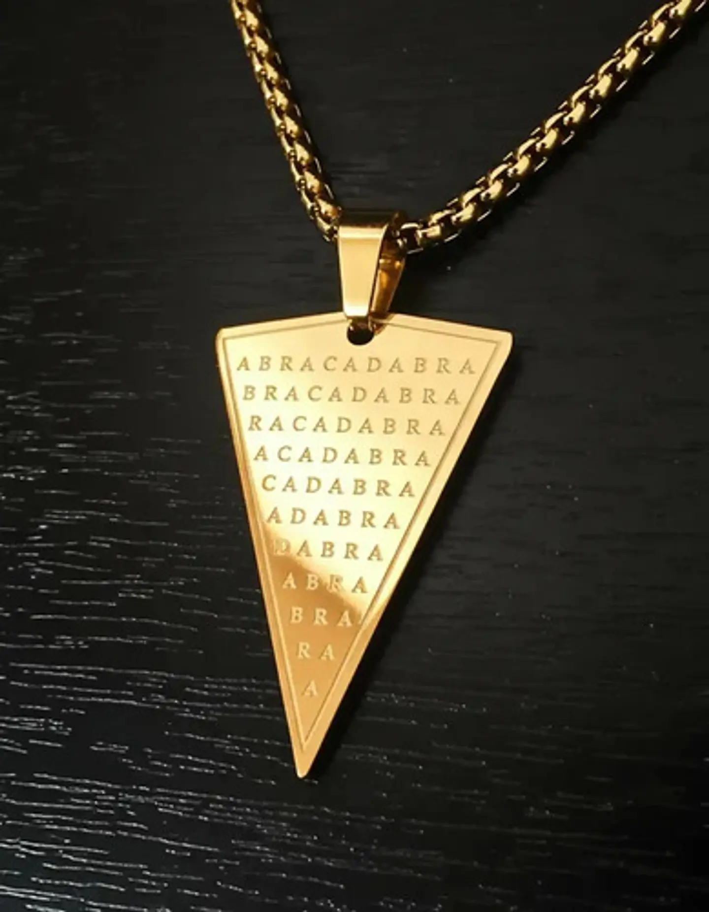 Collar De Acero Para Hombre Y Mujer Dije Abracadabra Magia 3
