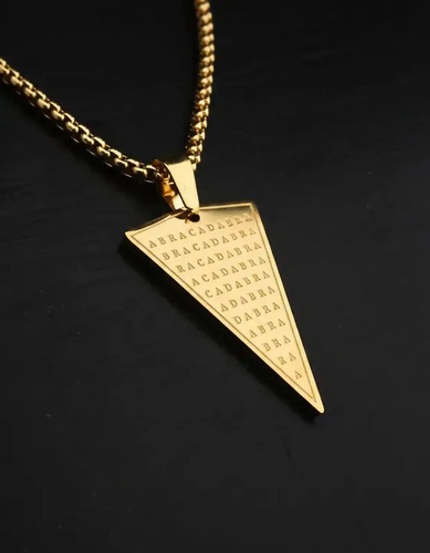 Collar De Acero Para Hombre Y Mujer Dije Abracadabra Magia 5