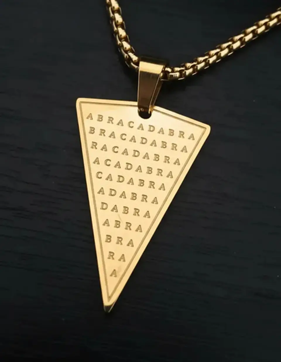 Collar De Acero Para Hombre Y Mujer Dije Abracadabra Magia 6