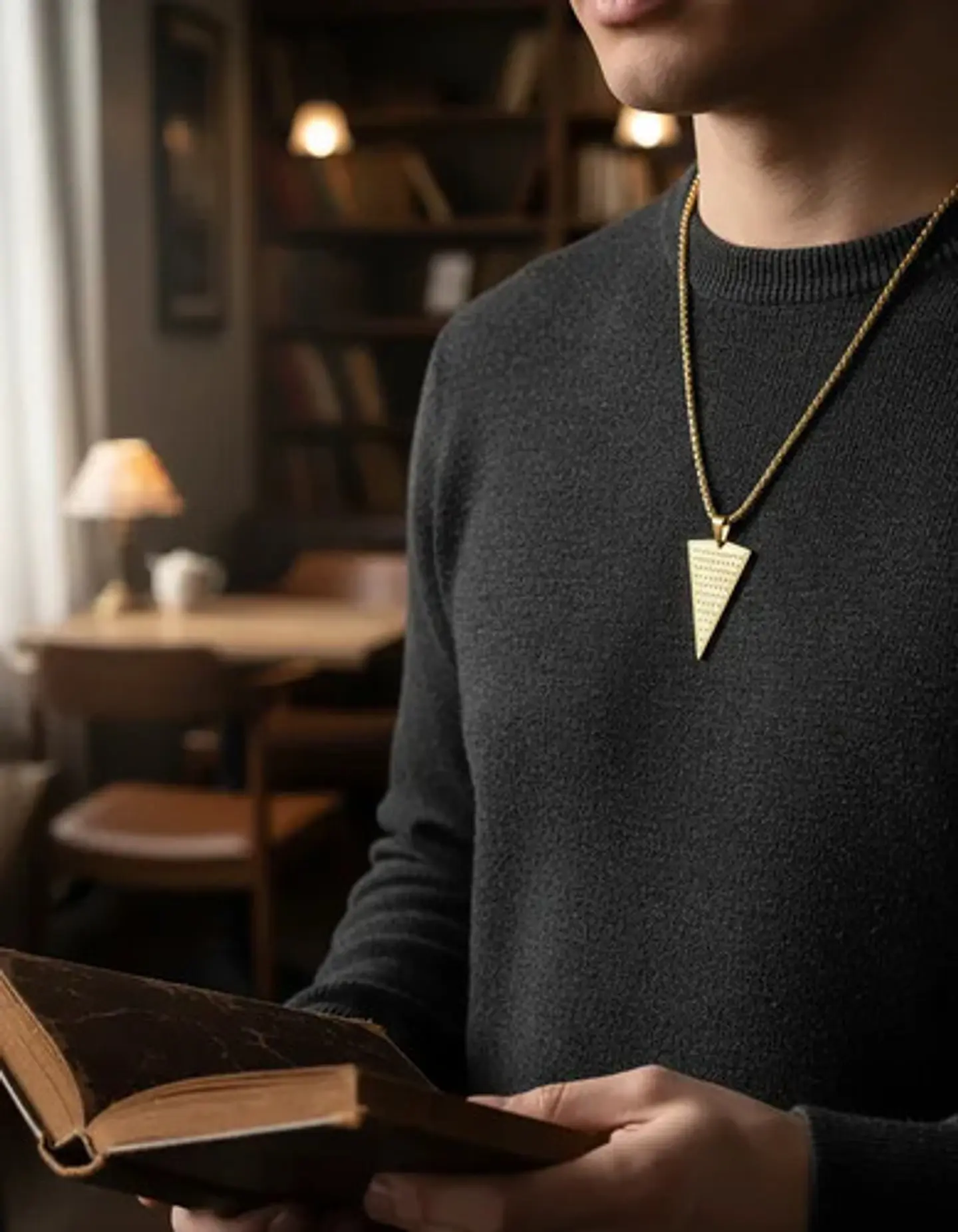 Collar De Acero Para Hombre Y Mujer Dije Abracadabra Magia 7