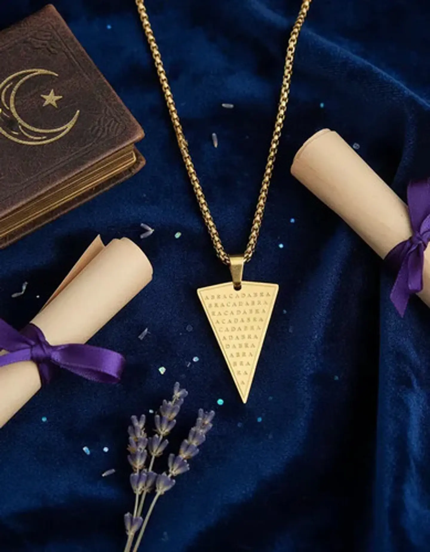 Collar De Acero Para Hombre Y Mujer Dije Abracadabra Magia 9