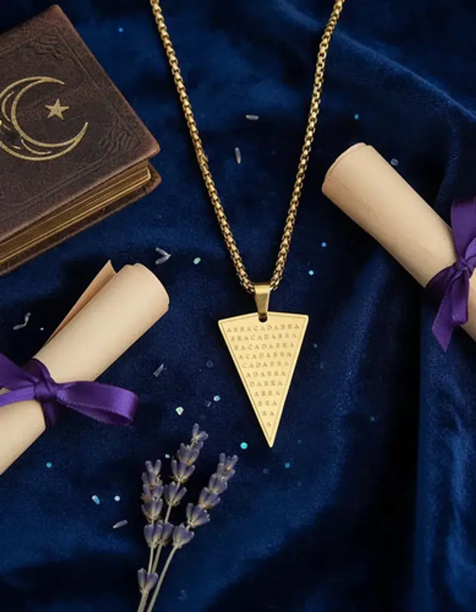Collar De Acero Para Hombre Y Mujer Dije Abracadabra Magia 9