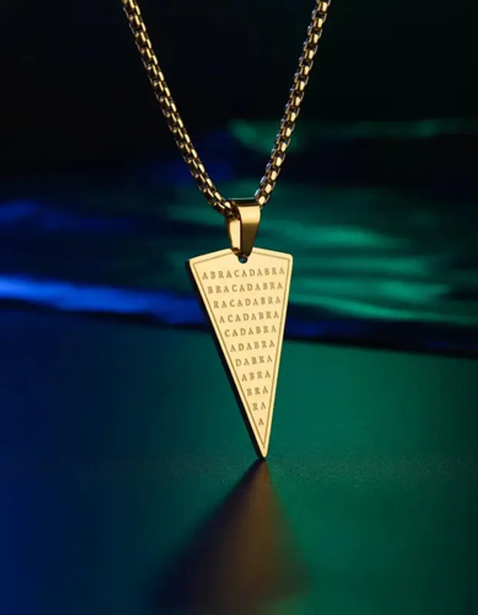 Collar De Acero Para Hombre Y Mujer Dije Abracadabra Magia 10