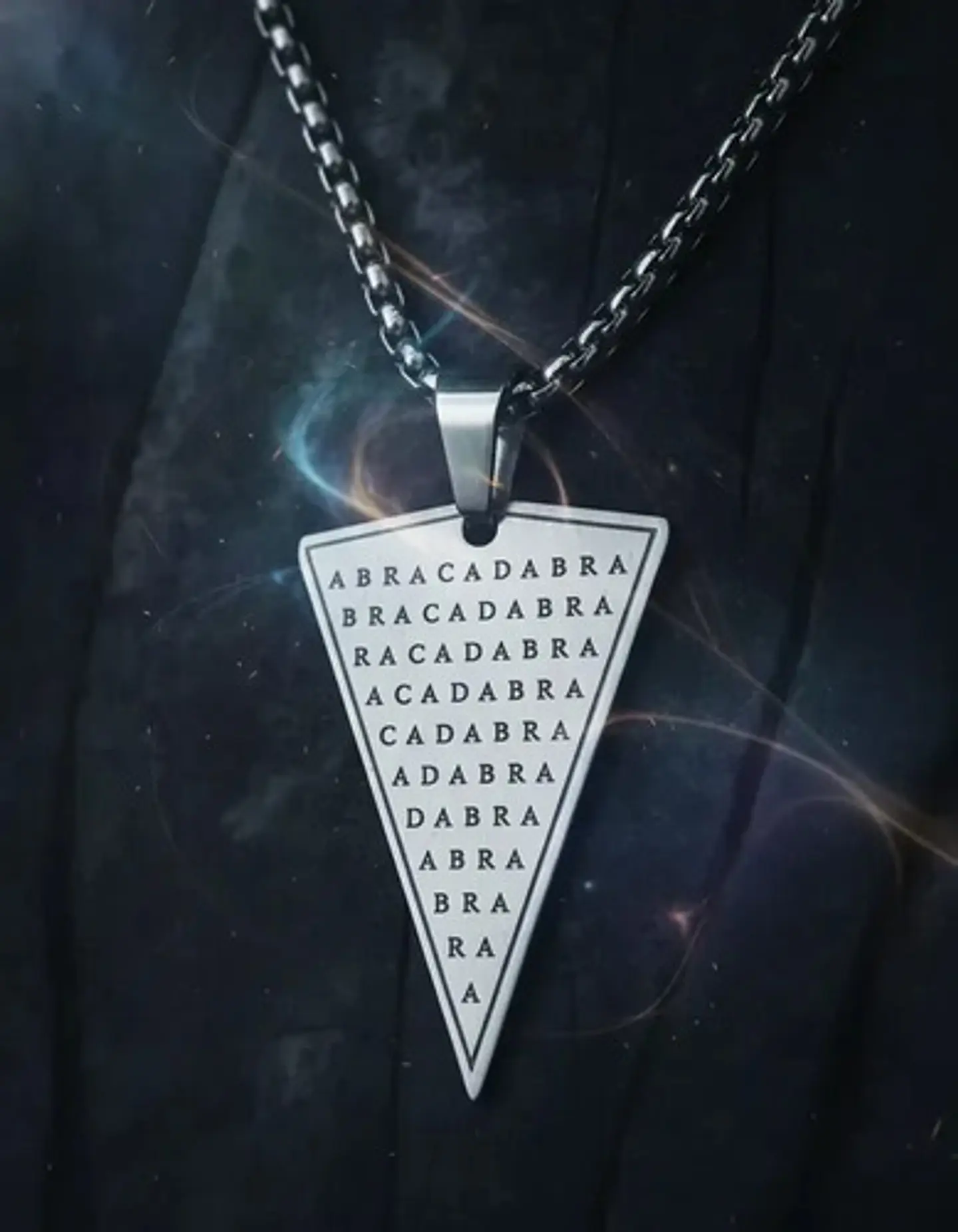Collar De Acero Para Hombre Y Mujer Dije Abracadabra Magia 12