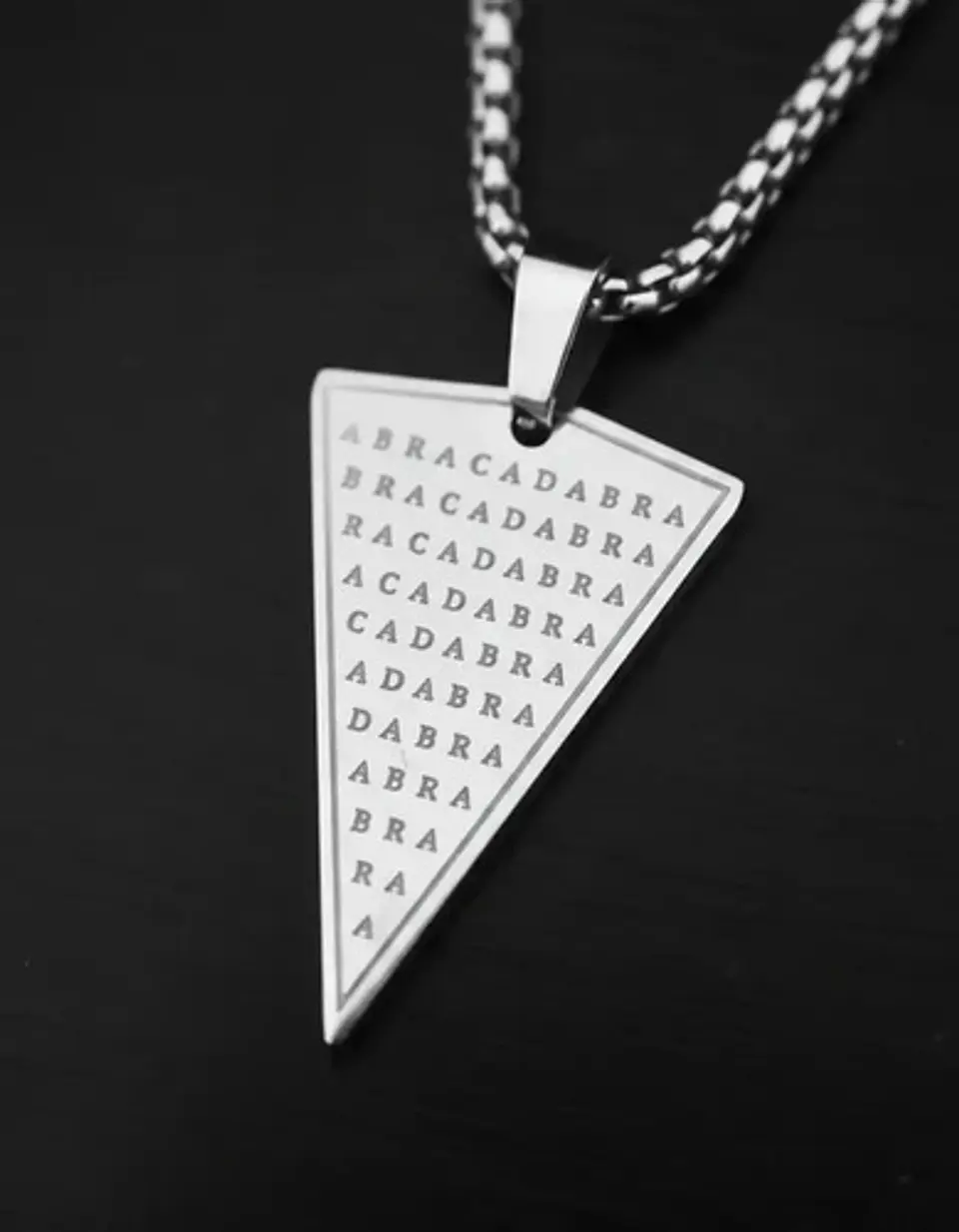 Collar De Acero Para Hombre Y Mujer Dije Abracadabra Magia 19