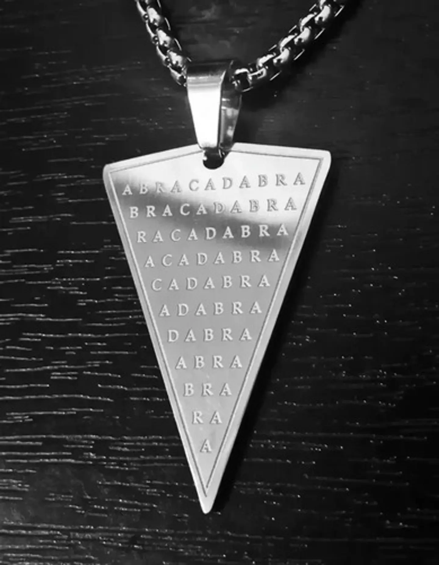 Collar De Acero Para Hombre Y Mujer Dije Abracadabra Magia 20