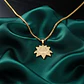 Collar Dorado De Acero Para Hombre Y Mujer Dije Flor De Loto - Miniatura 6
