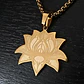Collar Dorado De Acero Para Hombre Y Mujer Dije Flor De Loto - Miniatura 9