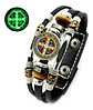 Pulsera  Cuero Medalla San Benito  Hombre Y Mujer 2 Unidades - Miniatura 2